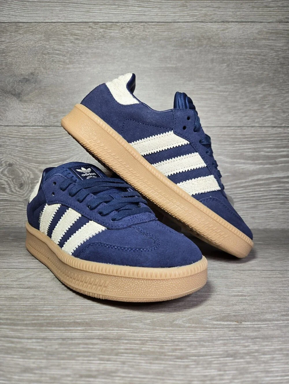 Adidas Samba XLG Indigo / Gum / Vanilla Sneakers Mens 7.5 / Womens 8.5 New